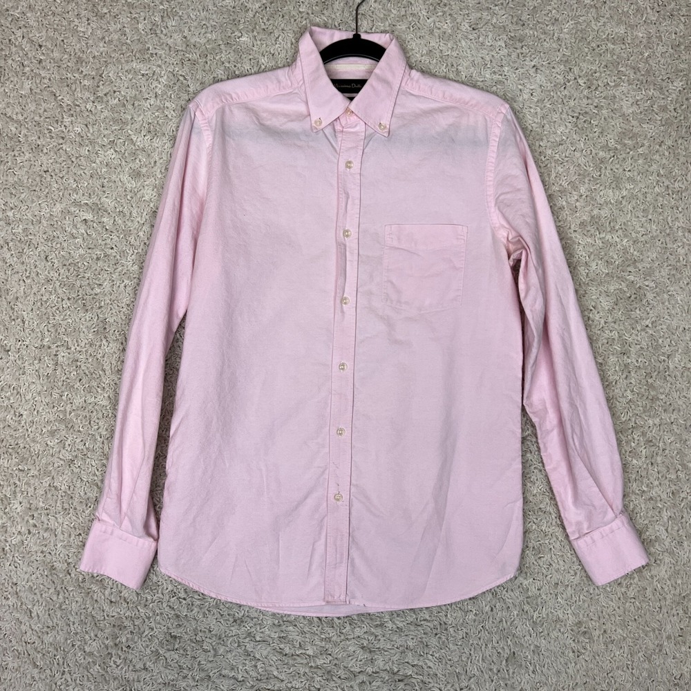 Massimo Dutti Shirt Mens Size Small Pink Casual Fit Preppy Business‎ Long Sleeve